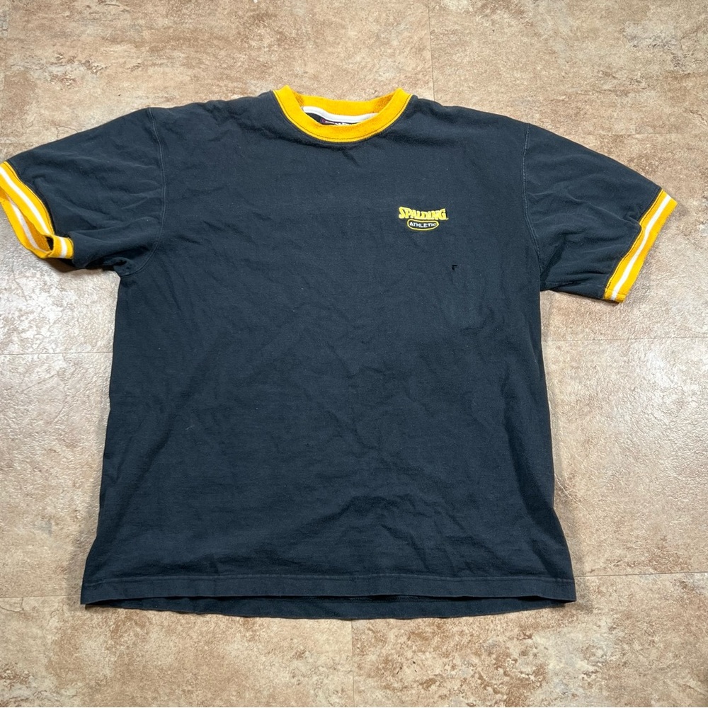 Vintage‎ Spalding Short Sleeve Ribbed T-Shirt Men's Size Large